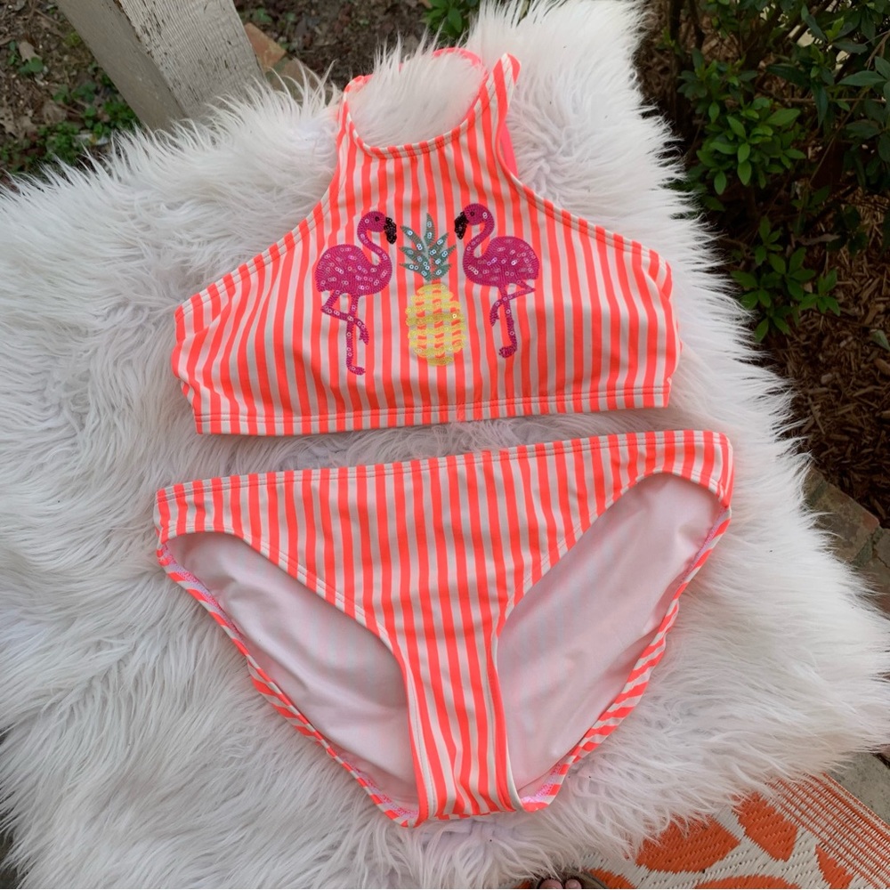 Coco Rave Flamingo Striped Bikini - Picture 2 of 8